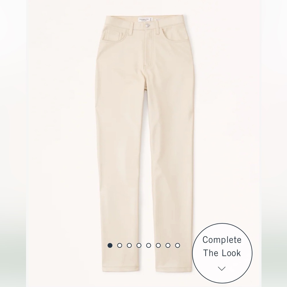 Abercrombie Curve Love Vegan Leather 90s Straight Pant